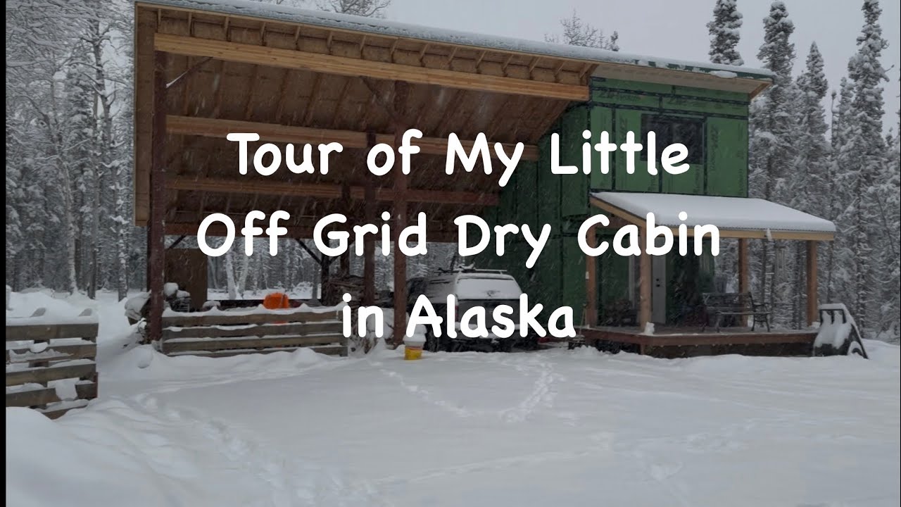 Small off grid Alaskan 20x14 ft cabin tour