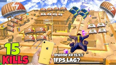 IPHONE XR IOS 15.4.1 PUBG/BGMI TEST IN 2022 1FPS LAG FIXED? 15KILLS LIVIK GAMEPLAY