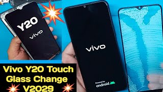 Vivo Y20i broken touch glass Replacement Change.How To Restoration Destroyed Glass Vivo V2029Easy