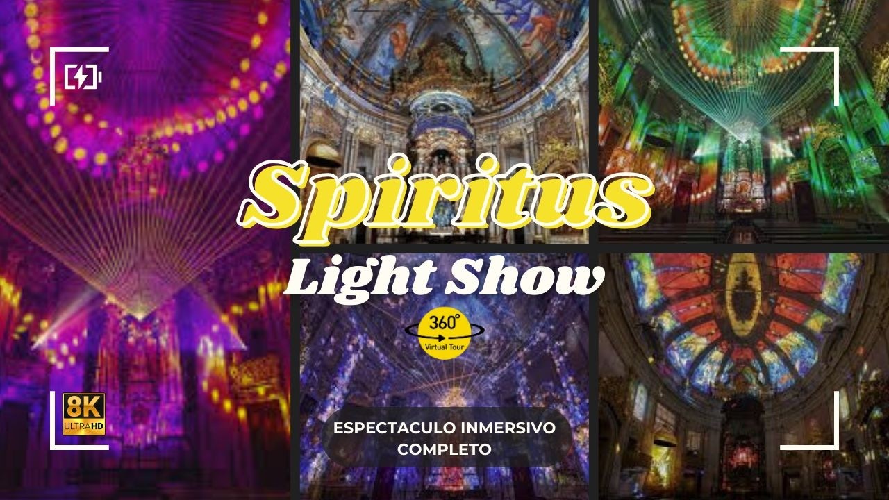 ¿Cómo es el ✨Spiritus Light Show ✨en la Iglesia de los Clérigos  por dentro Te lo muestro EN 360º 8K