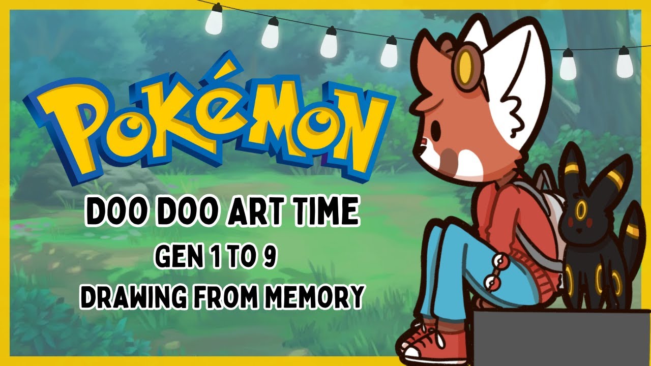 Part 1 -【ART】Community Challenge - Drawing Gen 1 to 9 Pokémon from memory (•_•)  | !website