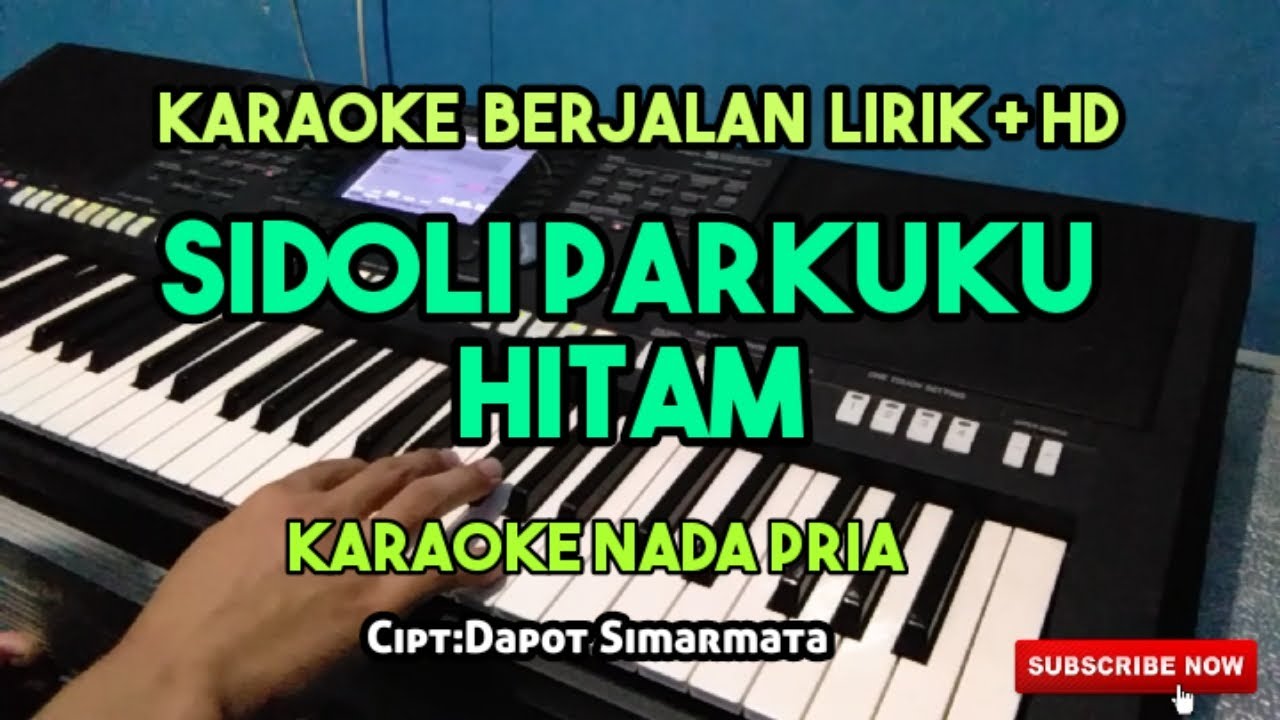 SIDOLI PARKUKU HITAM - KARAOKE LAGU BATAK || NADA PRIA (Cipt. Dapot Simarmata)