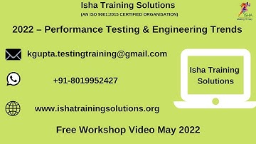 Free Workshop on "2022 – Performance Testing & Engineering Trends" Training on 29th May 2022