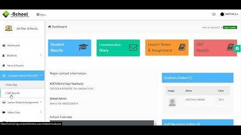 eSchool- How to use Computer Based Test (CBT) as a student