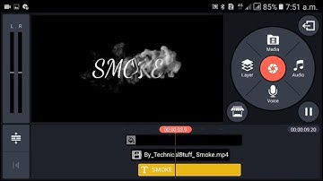 Smoke Text Reveal Animation intro in Kinemaster in Hindi/Urdu