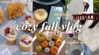 COZY SELF CARE VLOG  🧸✮彡 slow mornings, pumpkin spice lattes, reading, new hobbies, shopping