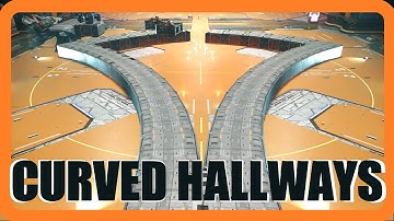 OPEN CURVED HALLWAYS - Fast&Easy Corvette Curves- Corvette Building - #nomanssky  #criscrosaplesos
