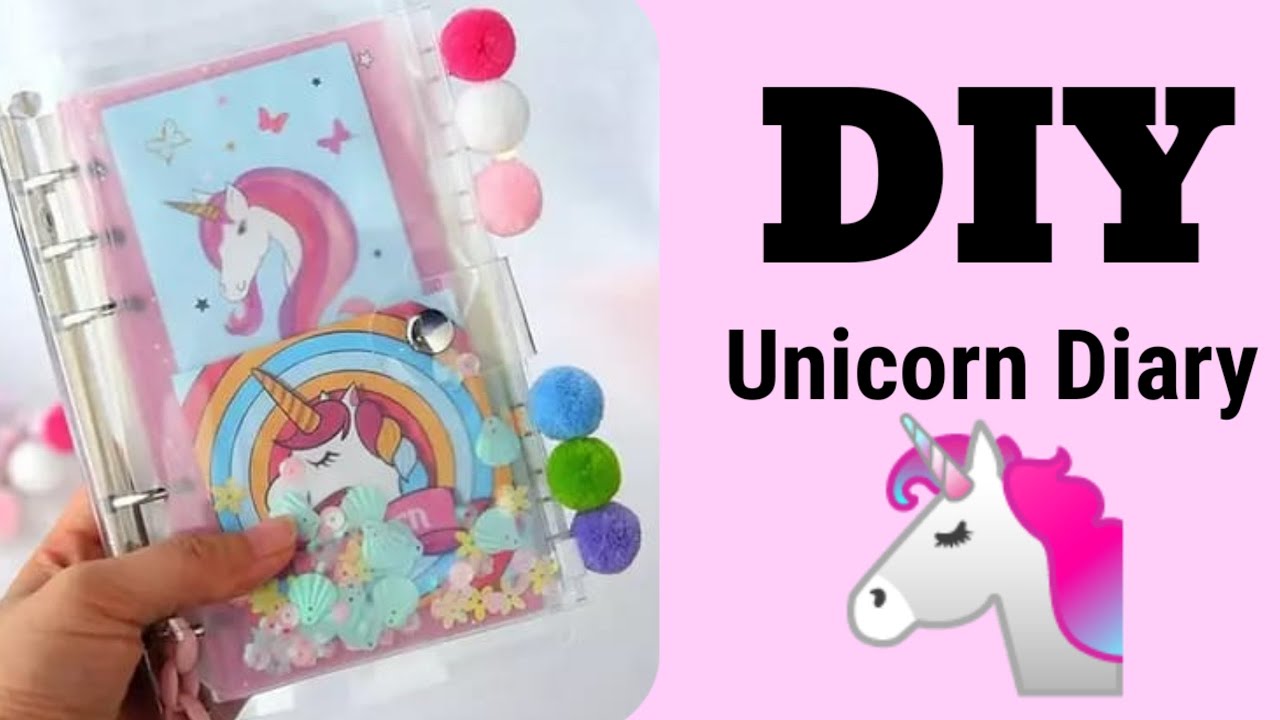 DIY Unicorn Diary 🦄 | School Supplies | AP Craft Zone - YouTube