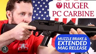 Ruger PC Carbine Muzzle Brake & Extended Mag Release Installation & Overview