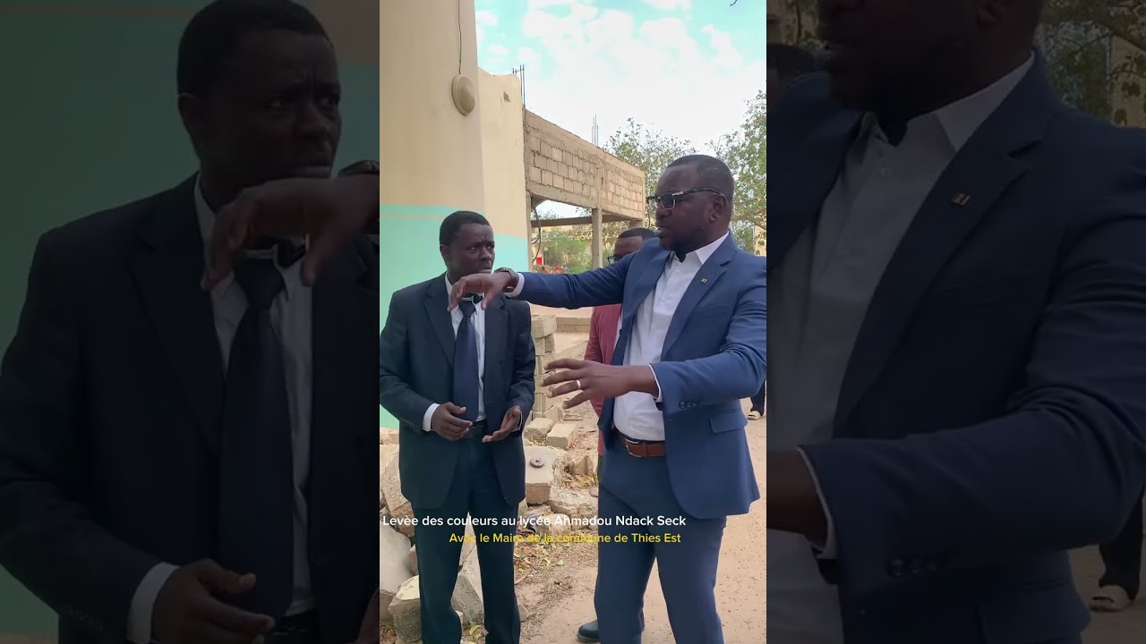 Levée des couleurs suivie d’une visite de l’établissement par le Maire de la Commune de Thiés Est