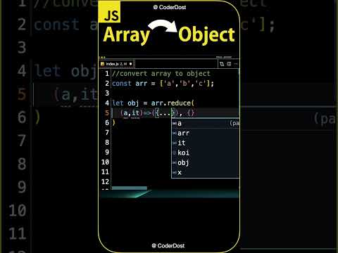 Convert ARRAY to OBJECT in javascript - JavaScript Interview Questions #reactjs #javascript