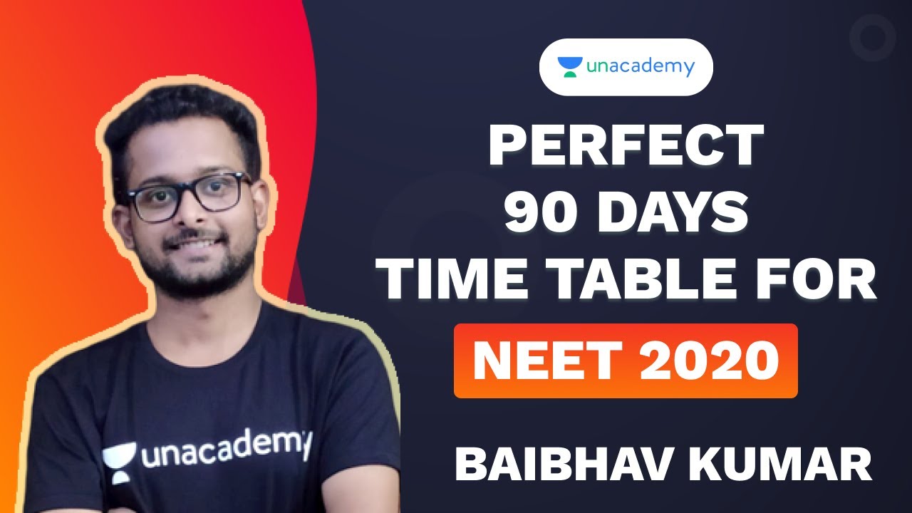 Perfect 90 days Time Table for NEET 2020 | Biology | Baibhav Kumar ...