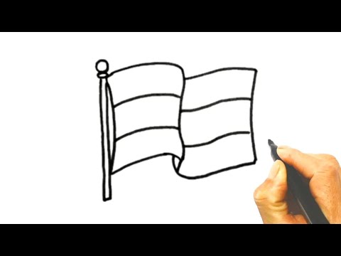 Как нарисовать Флаг /How to draw a flag /Bayroq rasmini chizish.