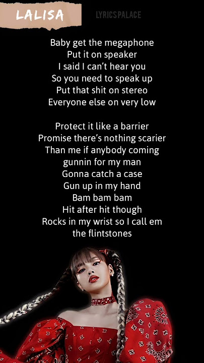 Lisa 'LALISA' Rap lyrics #shorts