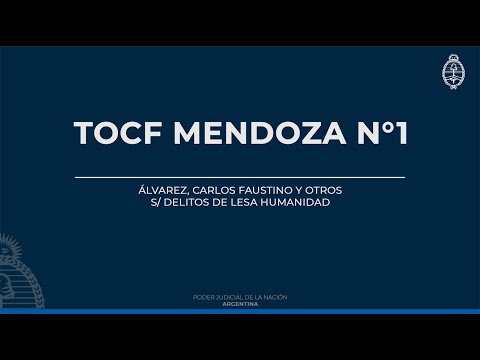 TOCF Mendoza N°1 - Causa Alvarez