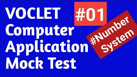 Computer Application Mock Test for VOCLET #01