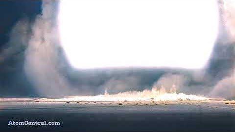 4K AI Colorized   Atomic Bomb Cannon test with Shockwave in 1952 144fps