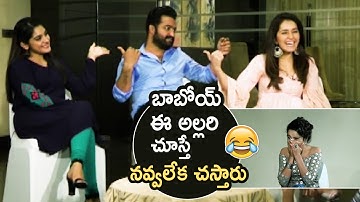 Jr NTR Making Super Hilarious Fun With Nivetha Thomas And Raashi Khanna | Jai Lava Kusa | TFPC