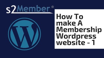 How To Make A Membership Wordpress Website With S2 Membership -1 | Free Plugin |Tech Tics