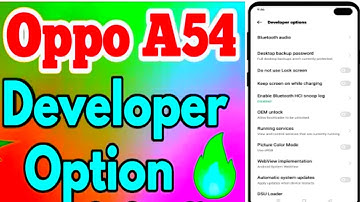 oppo A54 Developer options ll Developer settings oppo A54