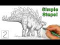 Easy Way to Draw a Stegosaurus Using Simple Shapes