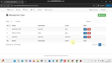 Tutorial akun Admin aplikasi ujian berbasis web