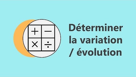 EXCEL : Déterminer la variation/évolution
