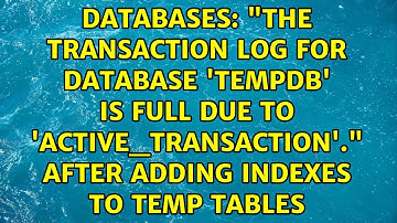"The transaction log for database 