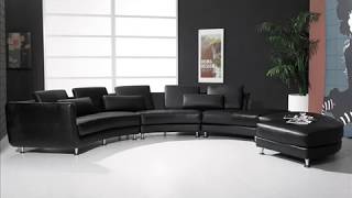 A94 Black Contemporary Sectional Sofa