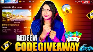 FREE FIRE LIVE CUSTOM ROOM GIVEAWAY | FF LIVE TEAMCODE GIVEAWAY | FF LIVE GIVEAWAY CUTE GILR FF LIVE