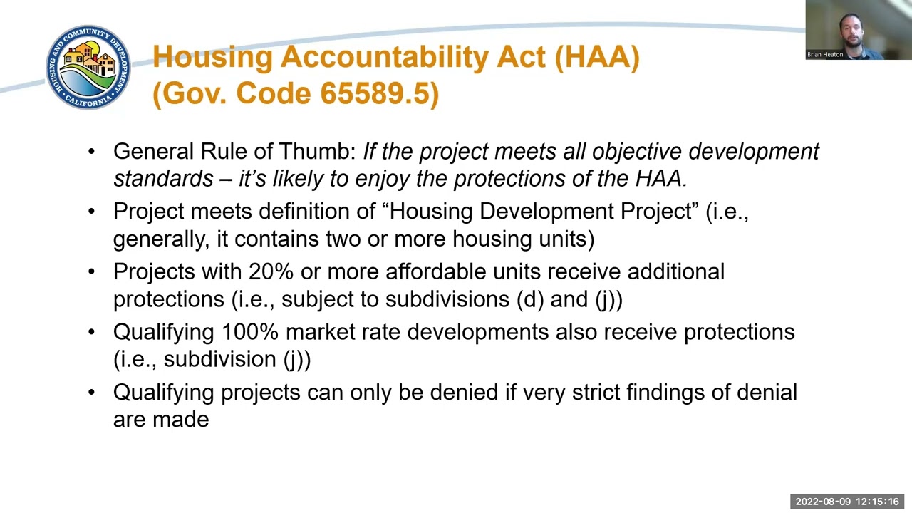 HCD and Housing Law