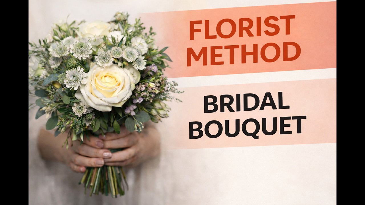 How to Arrange a Bridal Bouquet Like a Florist | Wedding Flower Bouquet Tutorial