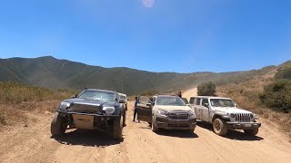Off Roading to Santiago Peak in a Subaru Ascent, Toyota Tacoma, Jeep Rubicon and Ford Ranger