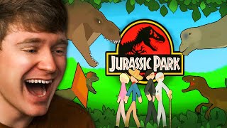 Reacting to JURASSIC PARK but in 2 MINUTES! (Hilarious)