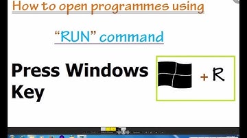 How to open programmes using RUN command