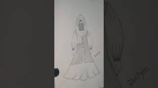 A Muslim girl with a beautiful hijab/Easy hijabi girl drawing/ #viral #shorts #art #girl