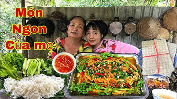 Huỳnh Như Vlogs Làm Cá Hấp Hành Cuốn Bánh Tráng Ăn Cùng Tiên IQ Và Mẹ Yêu