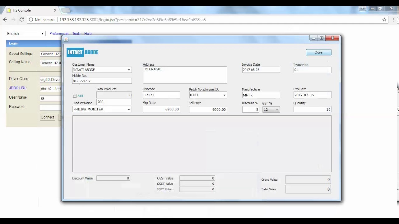 gst billing software invoice design with swing gui part 3 youtube