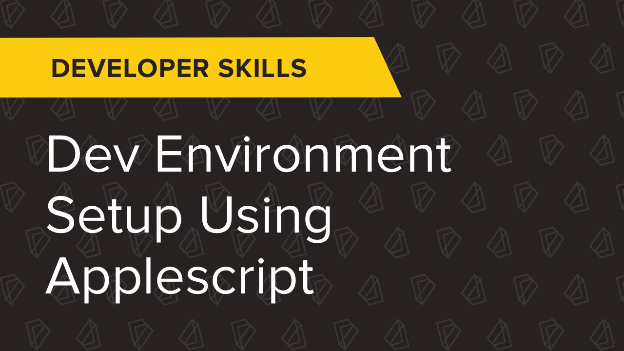Developer Ep. 6: Dev environment setup using Applescript - YouTube