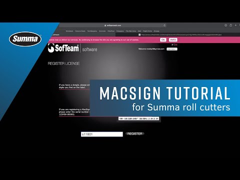 Summa tutorial / Using MacSign Software with Summa Roll Cutters
