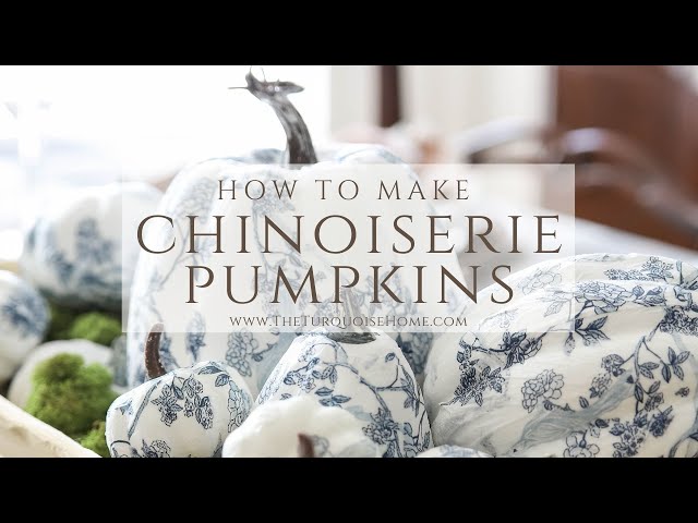 DIY Chinoiserie Pumpkins  Easy Decoupage Pumpkins Tutorial