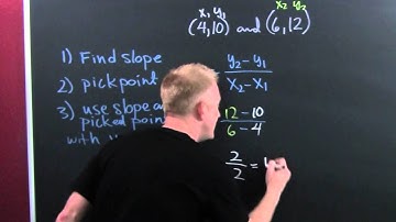 Find the Equation of a Line Given Two Points