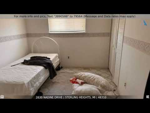 2630 NADINE Drive, Sterling Heights, MI home video tour
