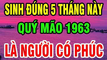 Tuổi Quý Mão 1963 Sinh Đúng Tháng này được Hưởng Lộc Trời - Về Già Phát Tài Rực Rỡ, sống an nhàn