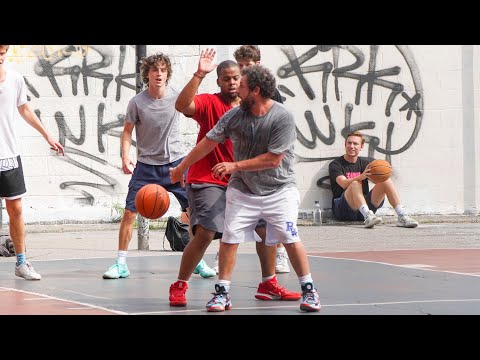 Timothée Chalamet and Adam Sandler Play Basketball in NYC 7.20.23