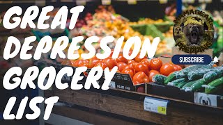 GET PREPARED FOR A GREAT DEPRESSION (HERE'S THE GROCERY LIST)