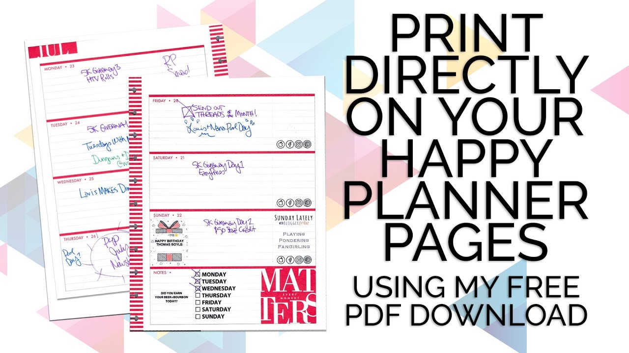 Print Directly on your Happy Planner Pages + FREE PDF Download! - YouTube print-directly-on-your-happy-planner-pages-free-pdf-download-youtube