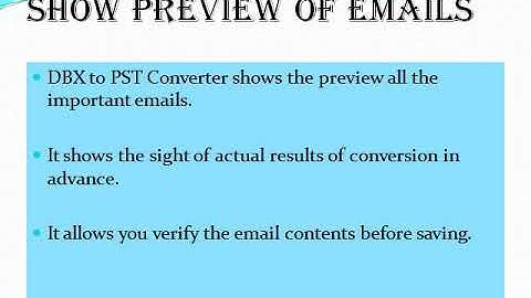 DBX files to PST files converter Software
