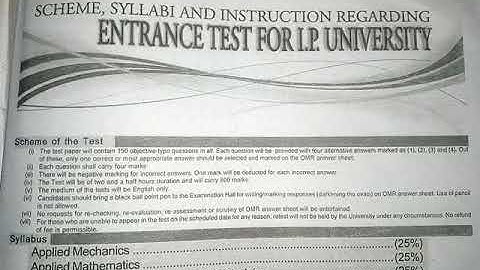 IPU LEET syllabus 2020!!