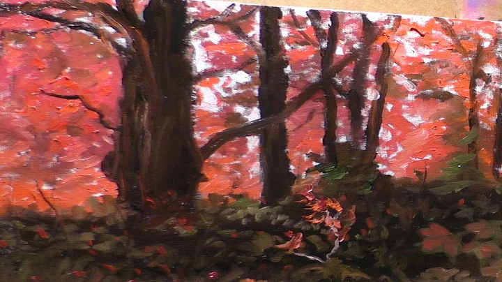 Red Forest   Landscape Painting